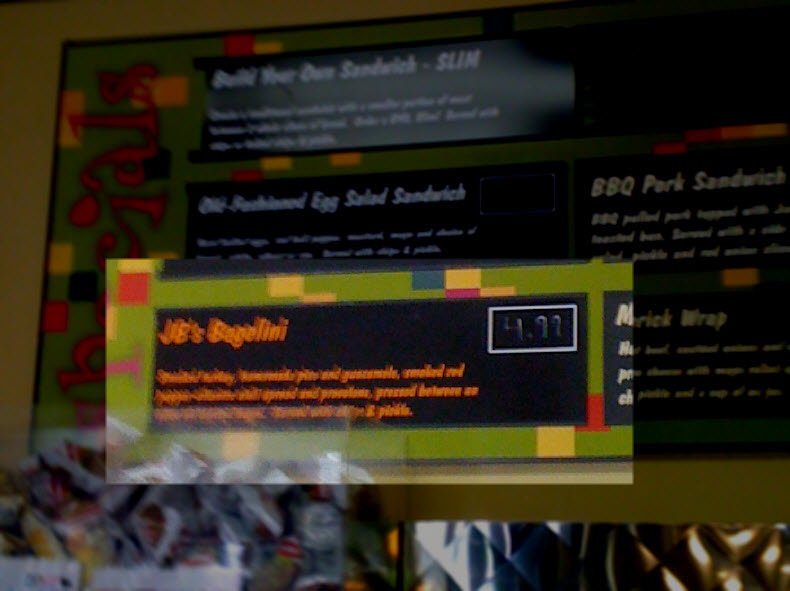 JB's sandwich on menu